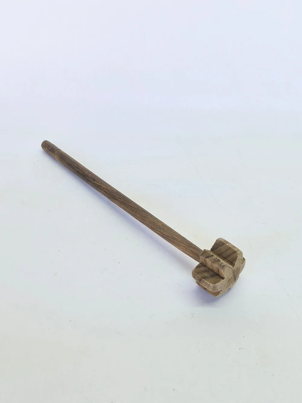 VINTAGE Indian Wooden Mathani Churning Mixer Blender Masher 9.5